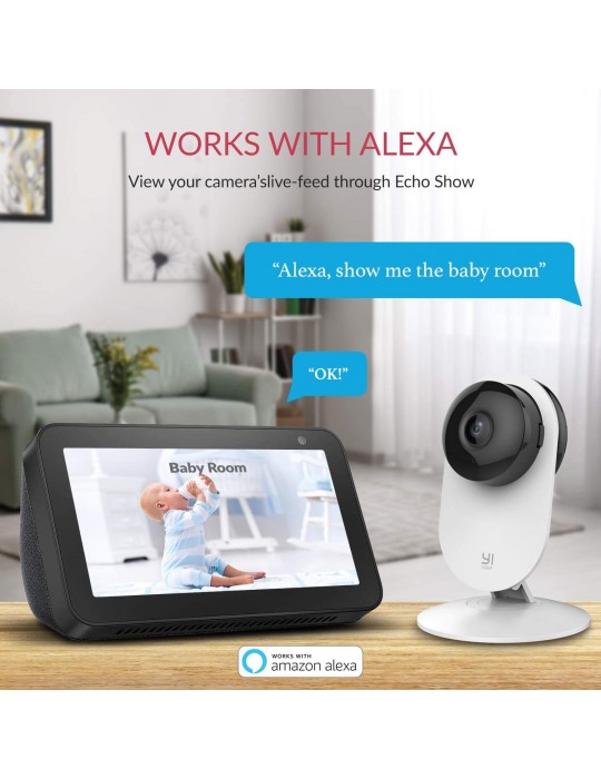 [Y20] YI Home Cámara Vigilancia Cámara IP 1080p compatible con Alexa.