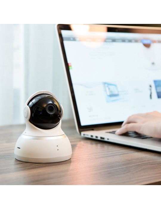 [H20] YI Dome Surveillance Camera White 1080p Internal IP Wifi Camera Compatible with Alexa, 360 ° Coverage in FHD