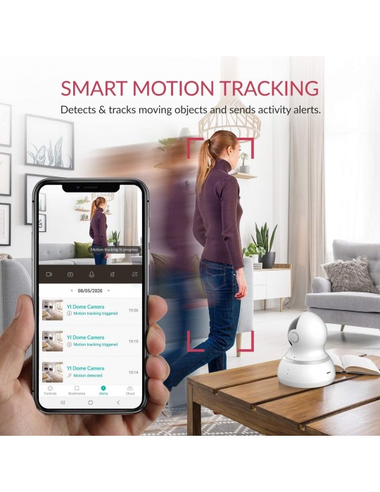 [H20] YI Domo Cámara Vigilancia Blanco 1080p Interno Cámara IP, monitorización de movimiento