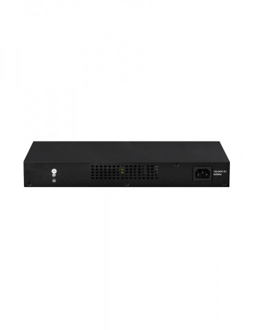 [DH-PFS3125-24ET-190] DAHUA Gigabit Combo PoE Switch 1 Gigabit Ports + 24Port FE PoE 10/100Mbps, vista de frente