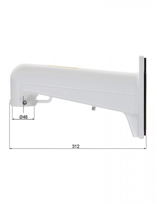 DS-1602ZJ HIKVISION Soporte Montaje Pared Metal Vista perfil derecho