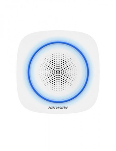 DS-PS1-I-WE HIKVISION AX PRO Sirena interna inalámbrica zumbador alarma Vista frontal Azul