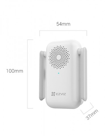 [DB2C Kit] EZVIZ Timbre Inteligente con Vídeo y Receptor, 1080P, Batería Recargable, Alarma Manipulación, Detector de Movimiento