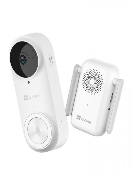 [DB2 PRO 5MP] EZVIZ Timbre Inteligente con Vídeo y Receptor, 2K, 5200mAh, Extender WiFi, Tampering Alarm, Detector Movimiento