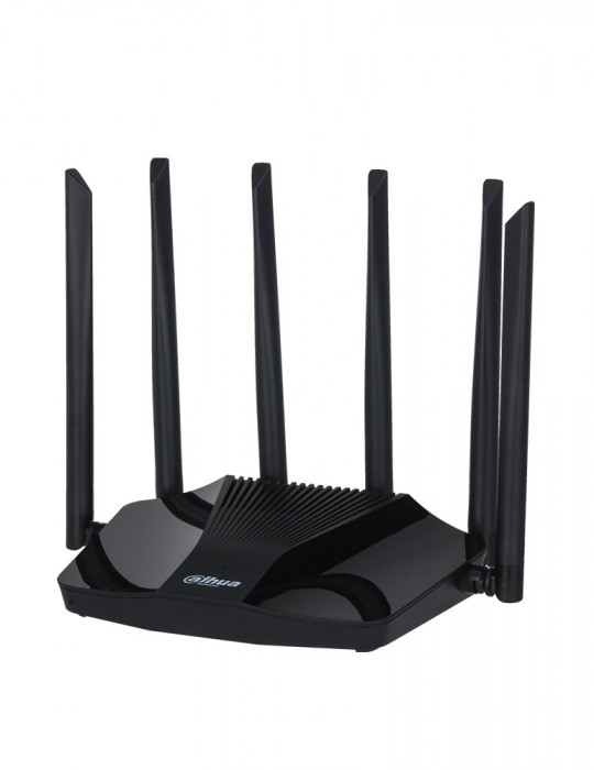 DAHUA Gigabit Wireless Enrutador Dual Banda Inalámbrico 6 x Antena, vista lateral