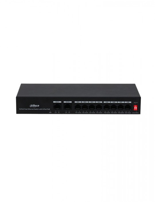 [DH-PFS3010-8ET-65] DAHUA Gigabit Unmanaged Desktop Switch 8 Ports Fast Ethernet 10/100Mbps PoE Transmission 250M