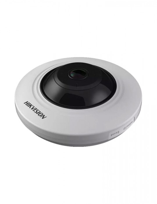 [DS-2CD2955FWD-I] HIKVISION Hiwatch Domo IP Cámara Fisheye De 5MP, Lente Fija De 1.05mm