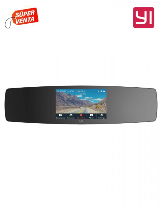[C1C] YI Mirror Dash Camera Dual Dashboard Camera Recorder Touch Screen Front Rear View HD Camera G Sensor