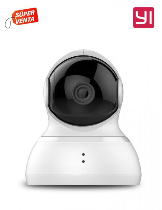 [H20] YI Dome 监控摄像头 白色 1080p 内置 IP Wifi 摄像头 兼容 Alexa，全高清 360° 覆盖