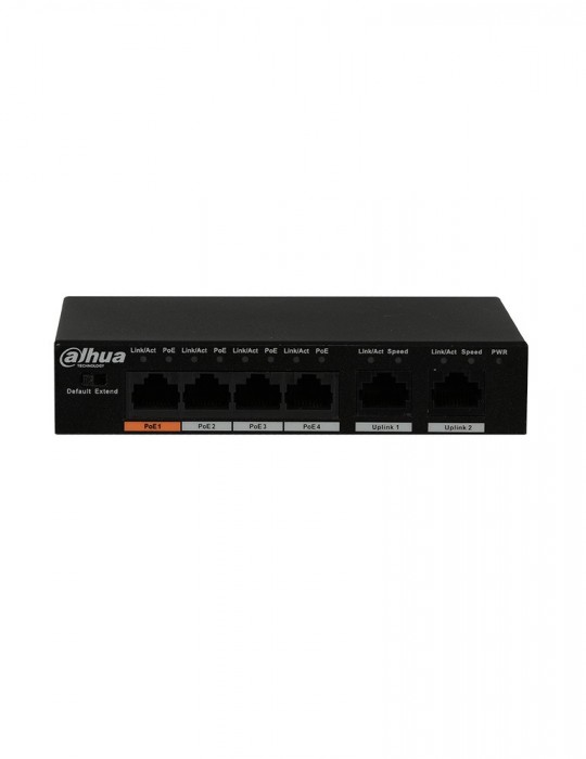 [PFS3006-4ET-60] DAHUA Gigabit No Gestionable Switch 4 Ports Fast Ethernet 10/100Mbps Transmisión PoE 250M