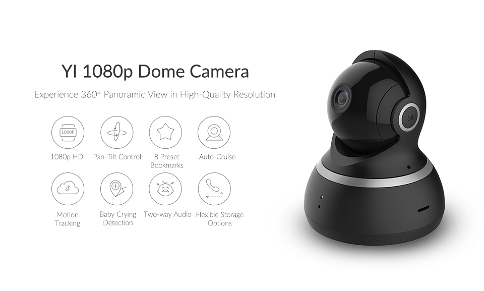 Características YI 1080p Dome Camera